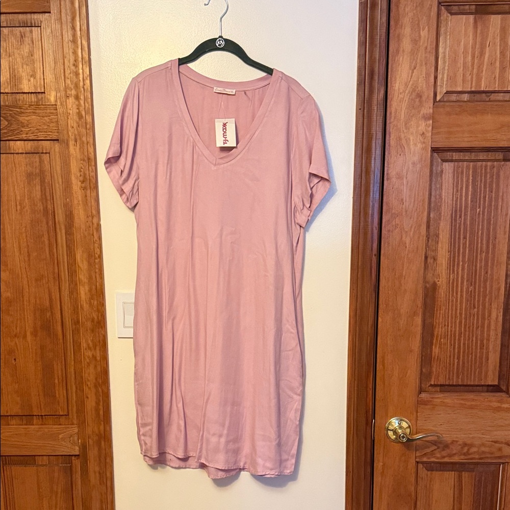 Pink V-Neck Women's dress